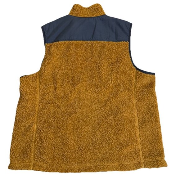 LL Bean Size XXL Sherpa Fleece Vest Antique Gold Mountain Pile NEW - Picture 9 of 9